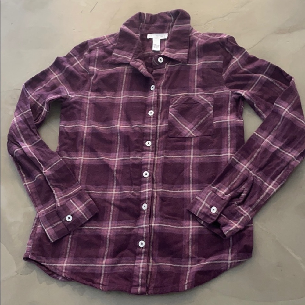 Tilly’s Full Tilt purple flannel button up shirt